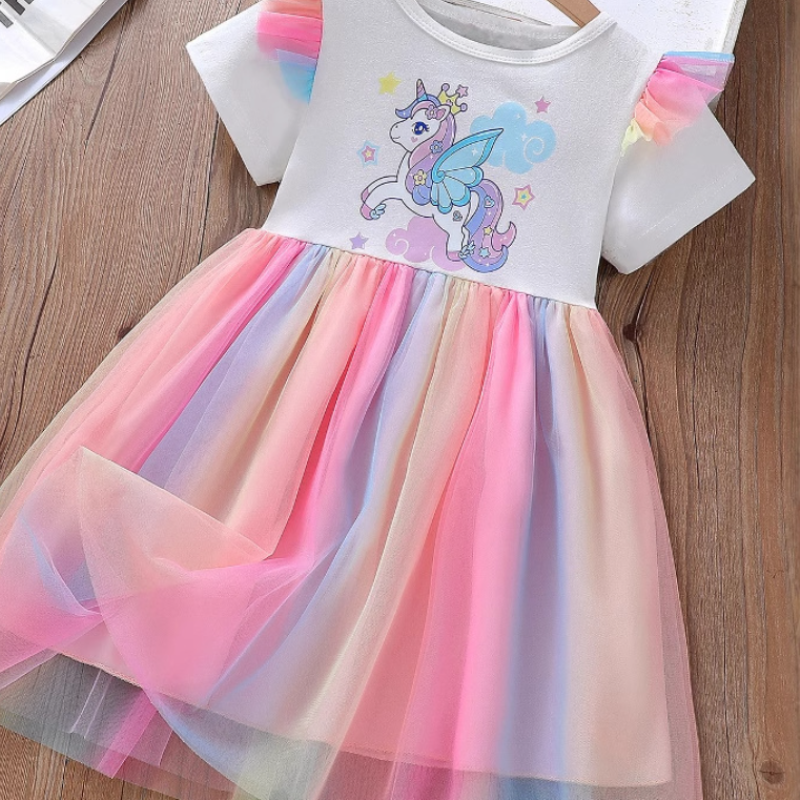 Disney girls designer clothes Frozen Elsa princess Skirt Netting Princess Dress for Baby Girls Children princess dress cotton summer little girl skirt