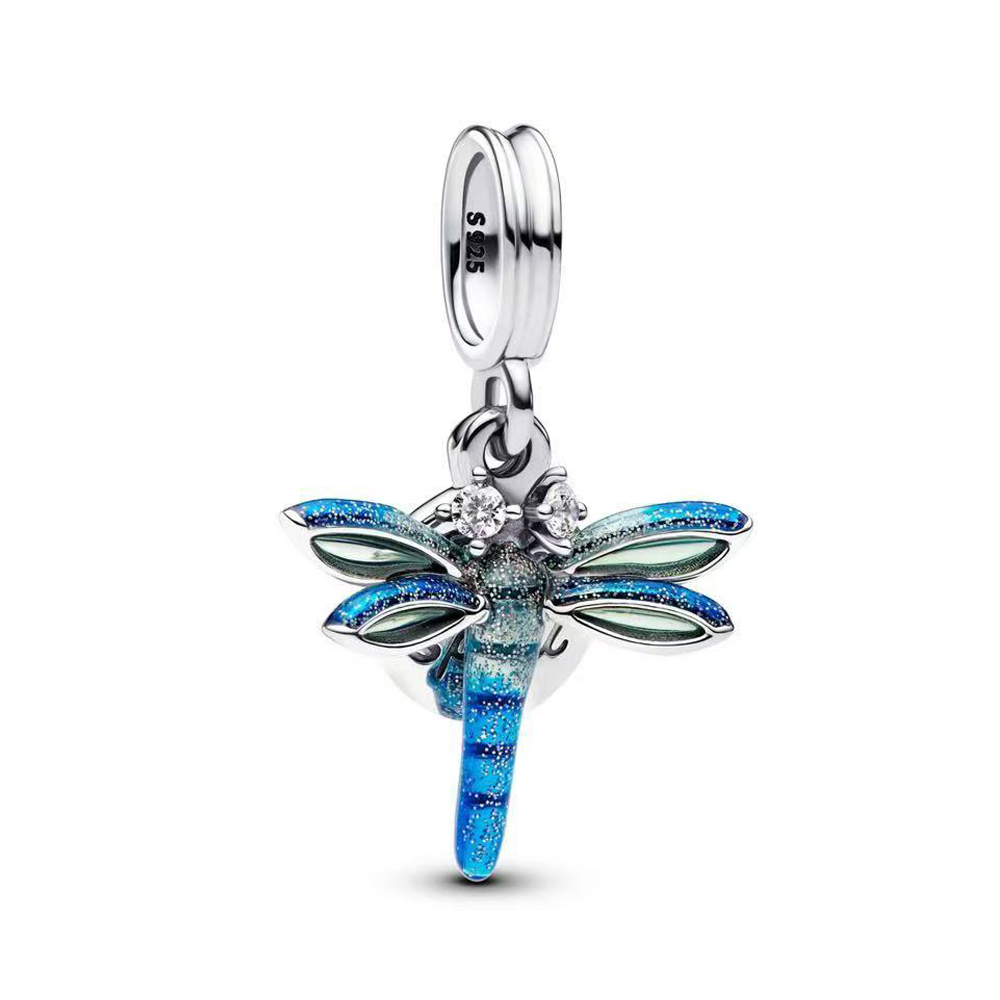 FewDook Hot Sale Butterfly Dragonfly Hummingbird All Things Beautiful Charm Trio Fit Original Pan Bracelet DIY Women Fine Jewelry Gift 2025 New