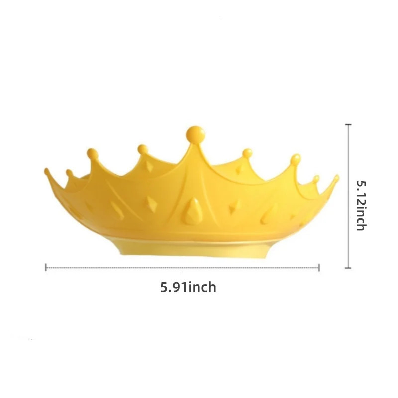 Kids Shower Cap Sun Hat for Eye and Ear Protection Suitable for Children 0-9 Years Old Cute Crown Shape Makes Baby Bath 250617
