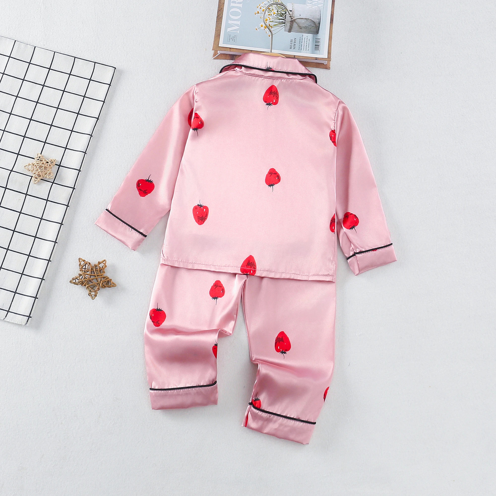 Four Season Baby Girls Clothes Sets Kids Girl Sleepwear Sets Children Pajamas Long Sleeved TopsPants 2Pcs/Set Baby Boy Pyjamas 250617