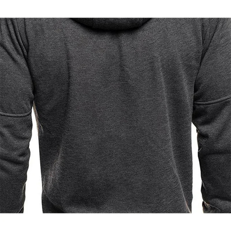 Solid color mens hooded jacket Casual long-sleeved hoodie Zipper Gym sports hoodie Spring Fall 250616