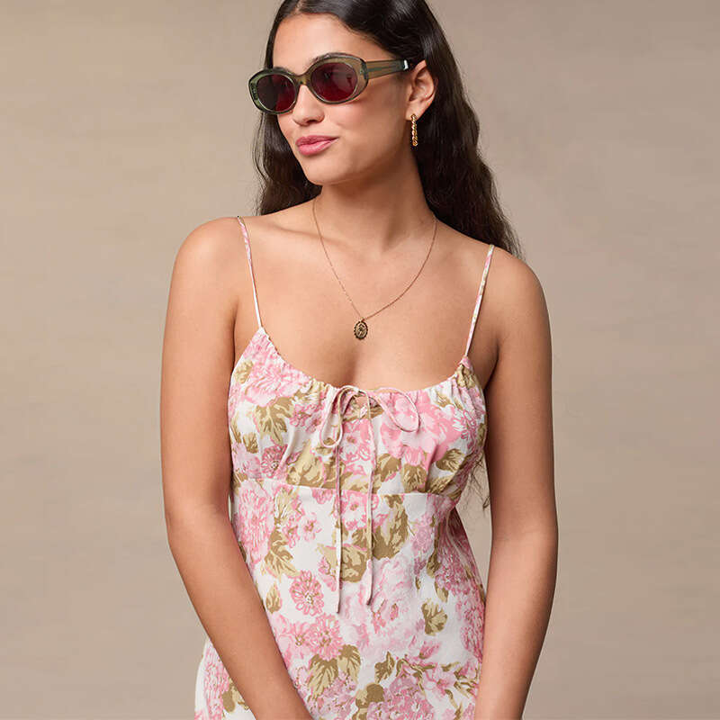 Vestido De Mujer Partydress Maxi Dress for Women June Vestidos Womandress 054#new 2025 Floral Sexy Mid-length Slim French Style Strap Dress Womens Fas