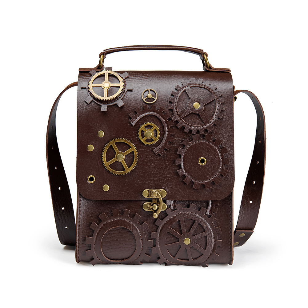 Free Shipping 2025 New Designer Bag Fashionable And High-quality Shopping Bag Steampunk Retro Style Women's Shoulder Handbag