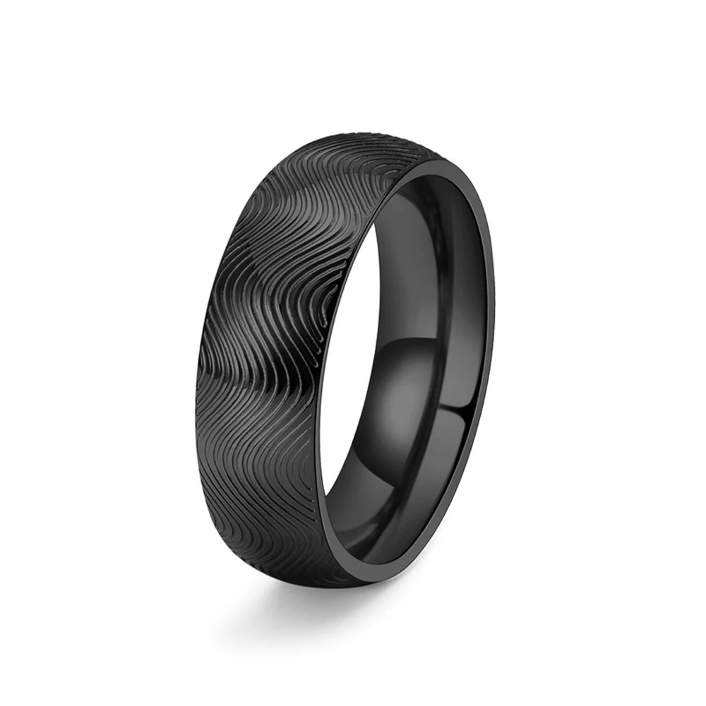 Unisex Wave Pattern Stainless Steel Ring Boho Adjustable Jewelry for Men Women Minimalist Streetwear Gift 250616