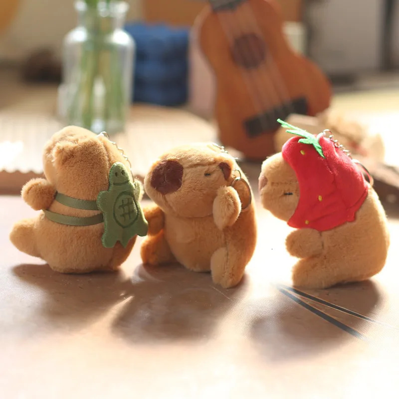 1246PCSPP Cotton Net Red Lovely Cute Capybara Water Dolphin Pendant Plush Toy Doll Bag Charm Keychain Doll Dolls 250616