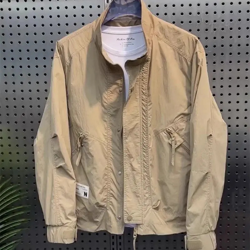 Workwear Jacket Mens Casual Versatile Trend Spring Collar Assault Jacket Mens Hooligan Handsome Youth Trendy Top 250617