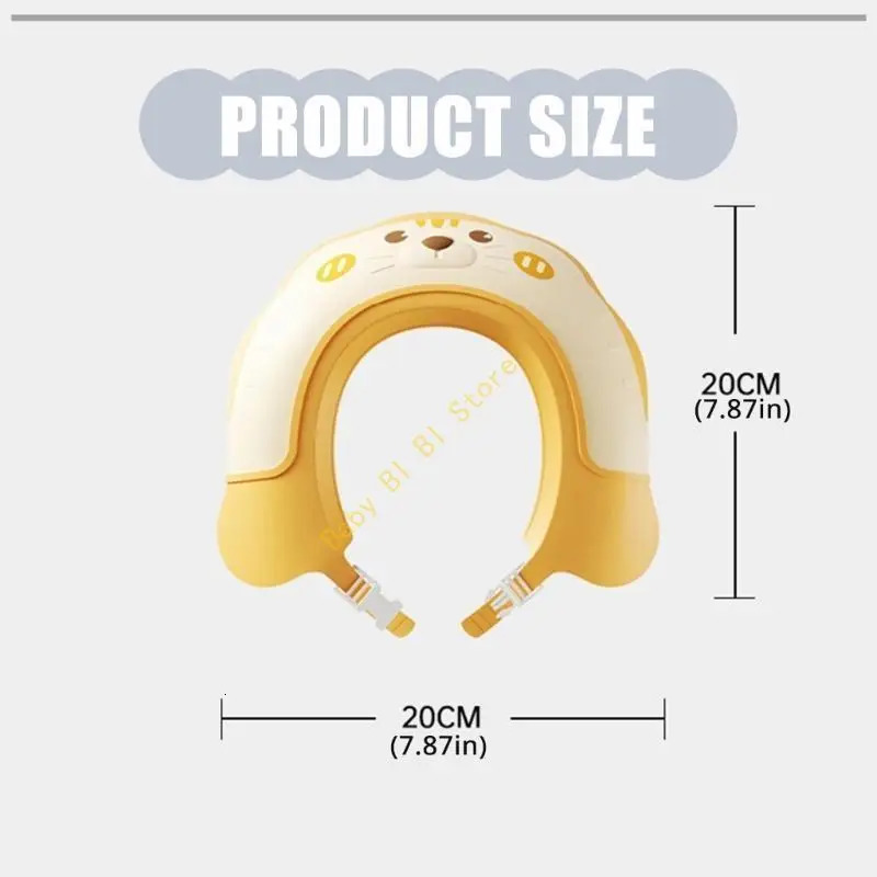 Bath Hat Adjustable Protective Hair Washing Caps for Toddler Cartoon Shower Caps for Eye Safe During Bath Hour 11UC 250617
