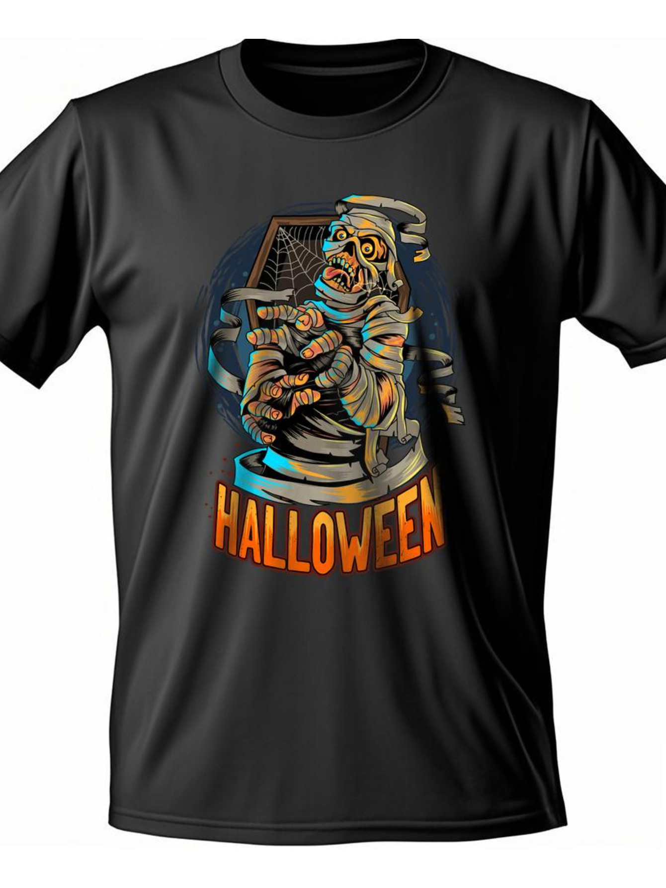 Dongdumaoyi White Cotton Text Round Collar Men S-3Xl Adult Short Sleeve 180G T Shirts Graphics Black Halloween ad2b