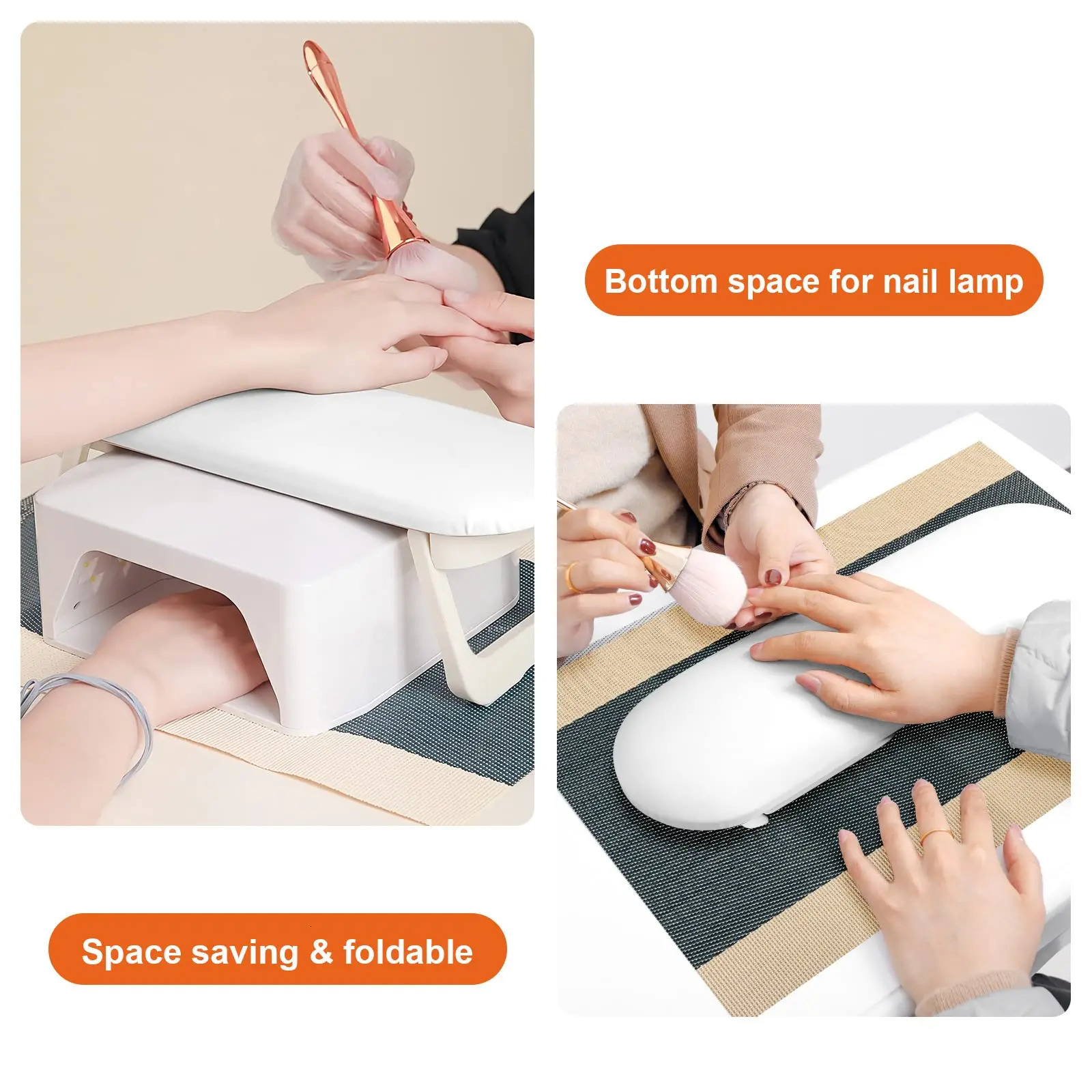 Foldable manicure hand pillow manicure stand hand pillow cushion light simple and easy to clean manicure table mat ma 250612