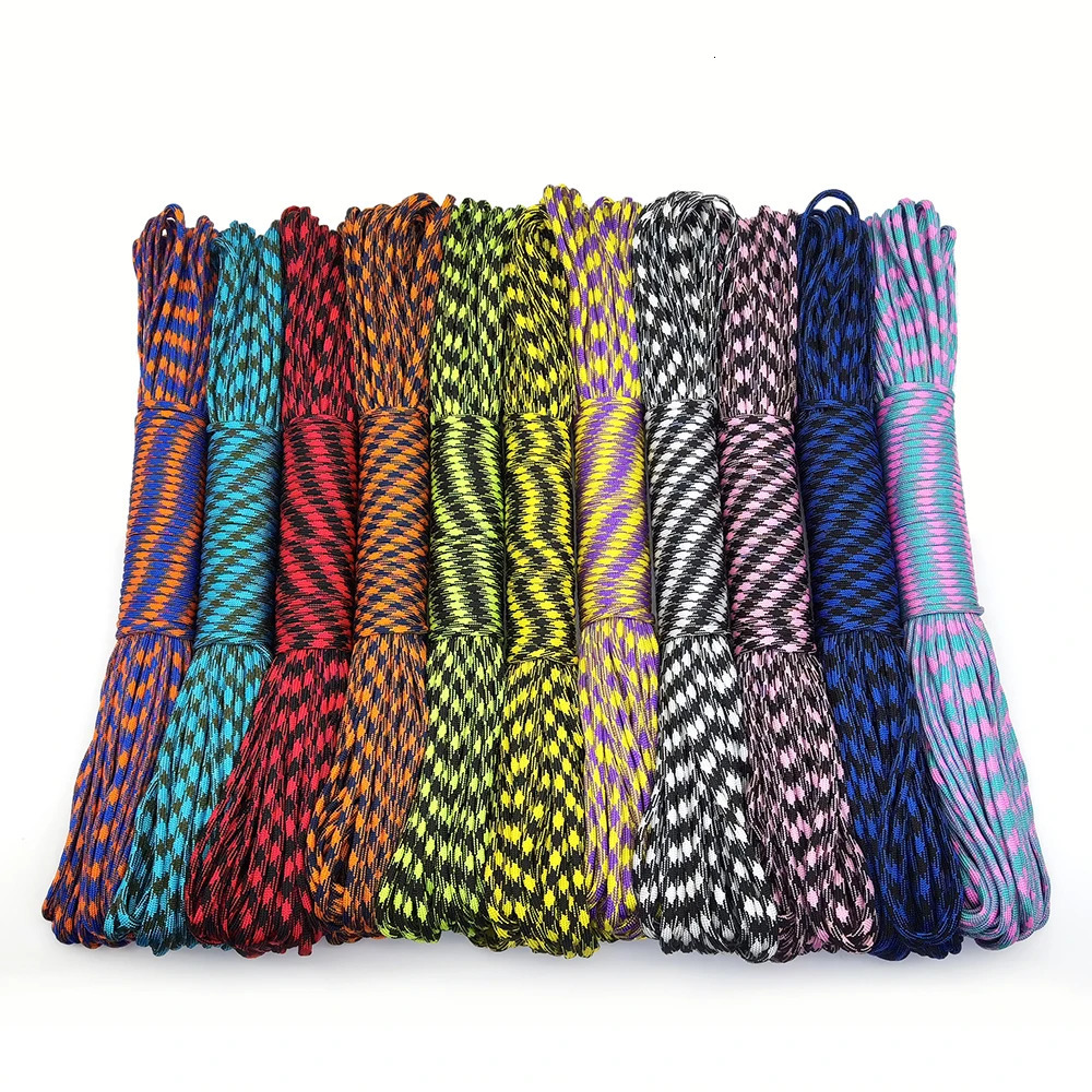 550 Paracord Parachute Cord Lanyard Tent Rope Guyline Mil Spec Type III 7 Strand 50FT 100FT For Hiking Camping 250611