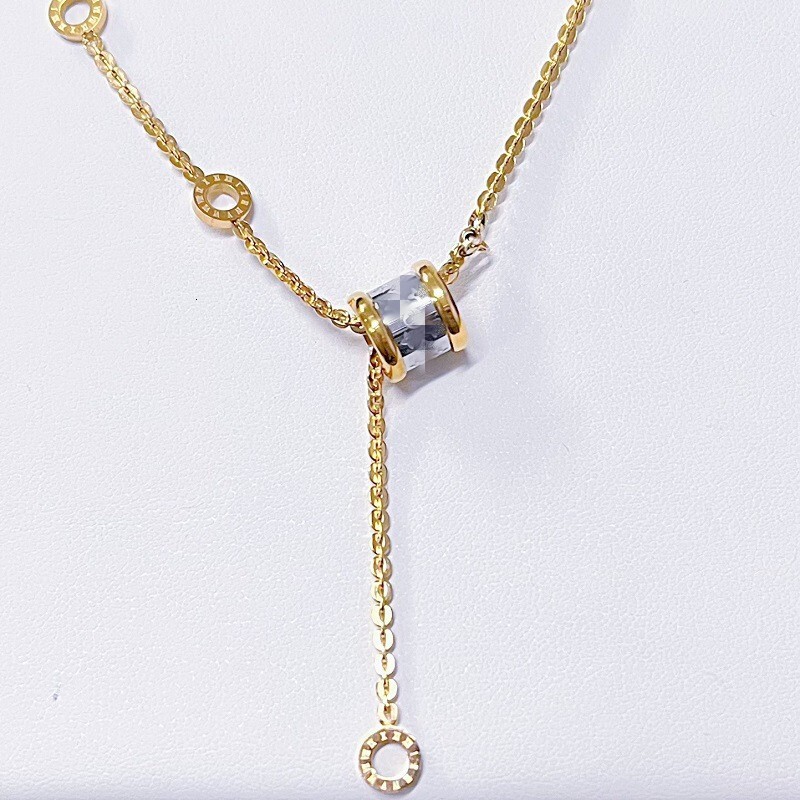 Fashion Style Personality Versatile Roman Numeral Small Waist Necklace for Women High-end Titanium Steel Non-fading Jewelry