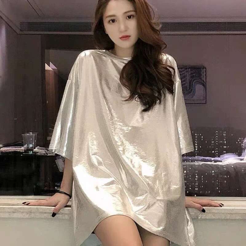 Summer Outfit Woman Tops Glitter T Shirt for Women Cheap Clothing Sales Female Y2k Fashion Korea with Sleeves Korean Streetwear