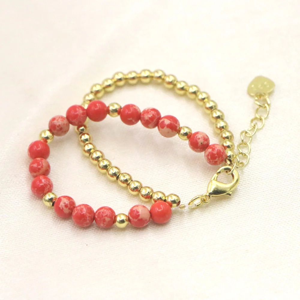 Lovely Fashion Natural Stone Bead Bracelet Baby Girls Lobster Clasp Accessories Yoga Christmas Wedding Gift Jewelry Charm 250613