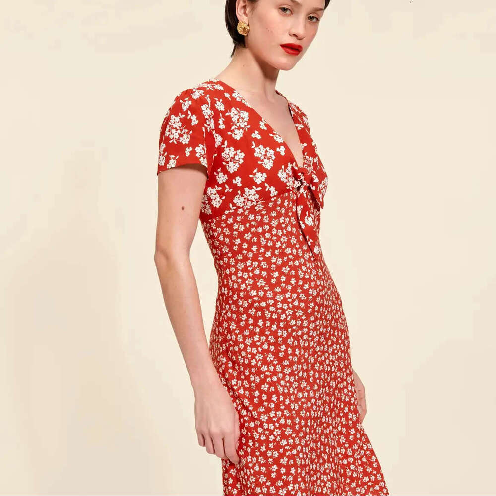 Designer Dresses Plus Size Dresses Vestidos Elegantes Sexy Bodysuit Dress N Summer 2025 Printed V-neck Rayon Slim Fit Short Sleeve Dress French Patchw