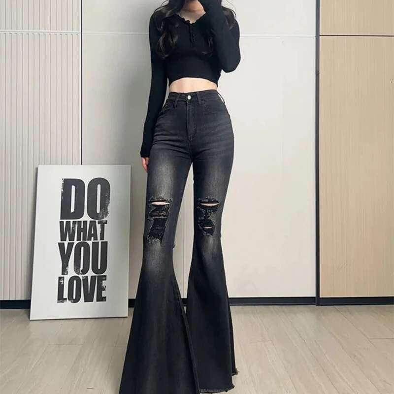 Womens Jeans High Waist Slim Fit Female Cowboy Pants Fitted Wholesale 2000s Y2k Unique 2025 Fashion Japanese Trend 90s Trousers