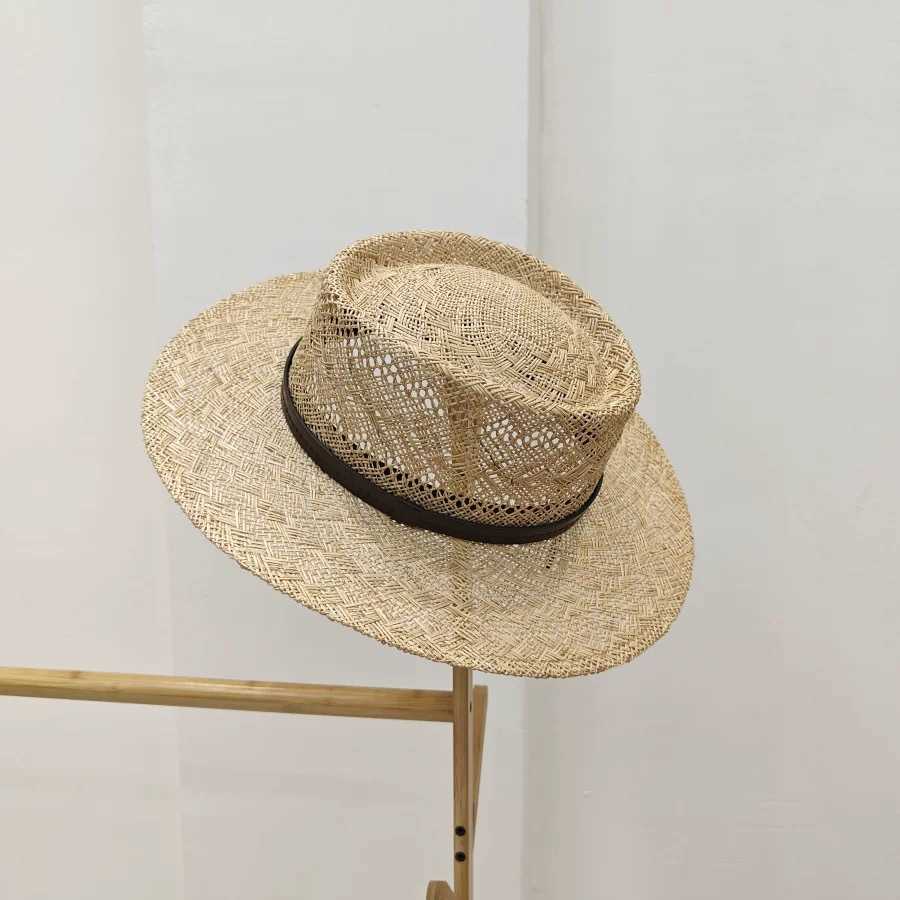 Spring Summer New Men Women Outdoor Travel Sun Protection Handwoven Straw Jazz Hat Sunshade 250615