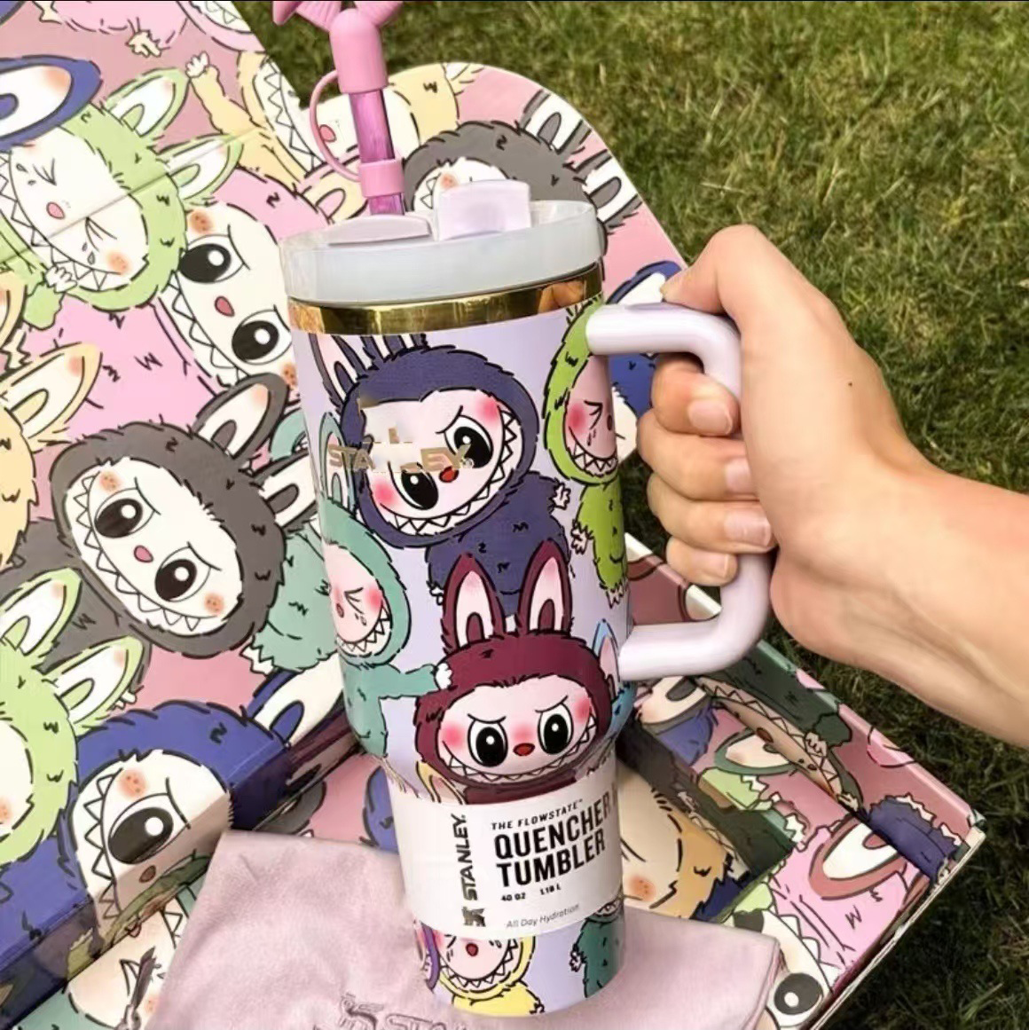 40oz Stainless Steel Insulated Cup With Straw And Lid Large Capacity Car Cup Tibial Drive Design Toy & Hobby Accessory