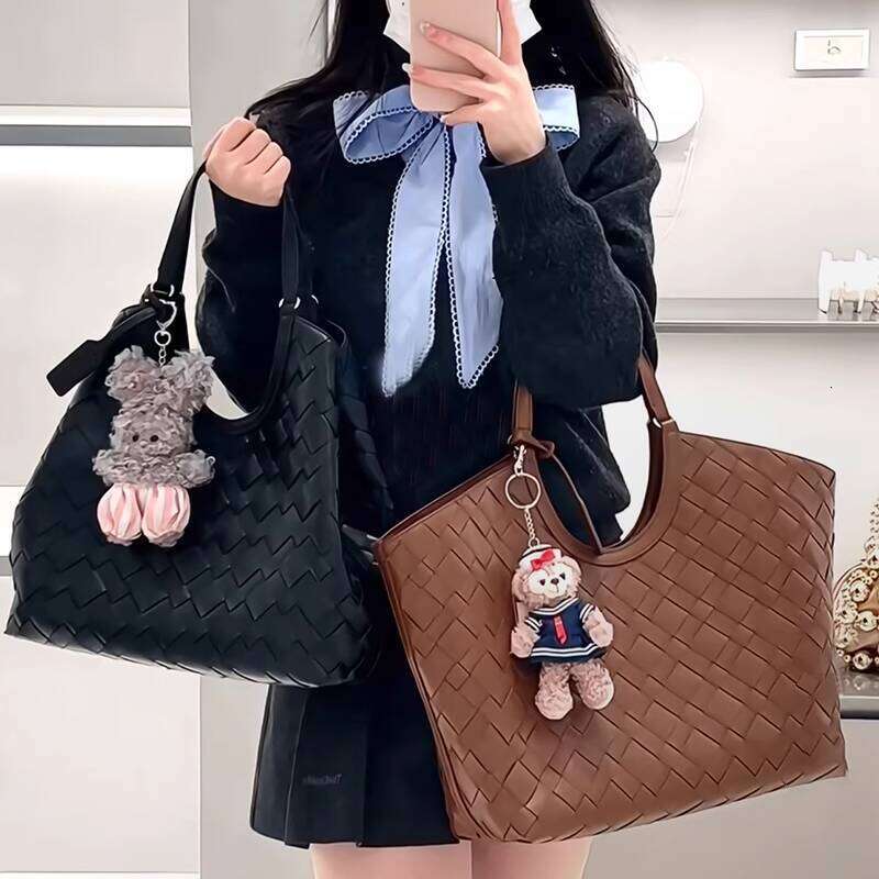 New Niche Design Woven Large Capacity Tote Underarm Handbag Shoulder Crossbody Bag
