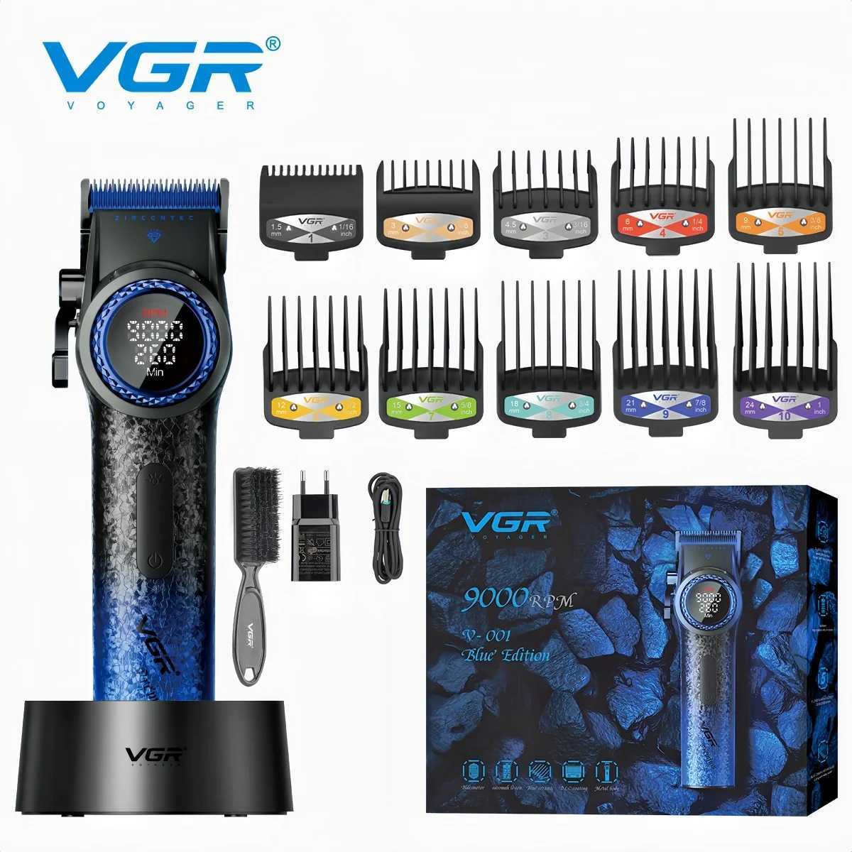 Hair Trimmers 9000RPM Hair Clipper DLC Blades Professional Trimmers 21-Gears Speed Adjustable Hair Trimmer for Men R250617