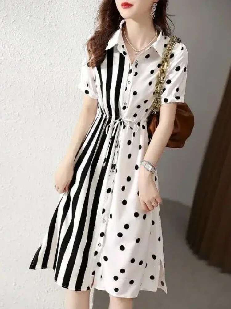 Clothing Midi Female Dresses 2025 Tshirts Chic and Elegant Pretty Bandage Shirt Womens Dress Promotion Cotton X Xxl One-piece G