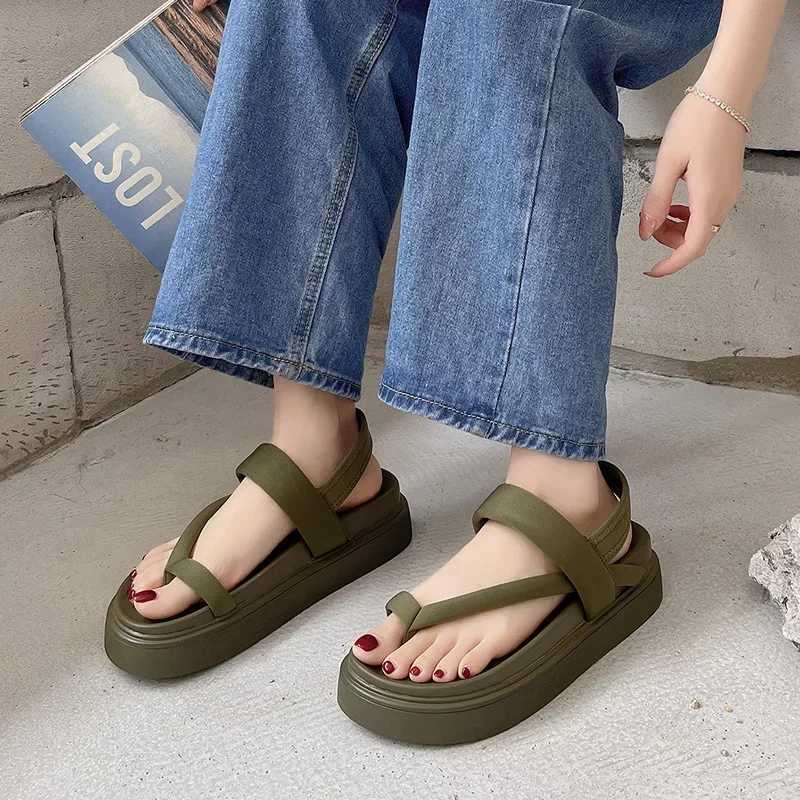 Women Platform Sandals Flat Flip Flops Summer Beach Sexy Casual shoes Ladies Shoes Fashion Woman Black Sandals Z250617