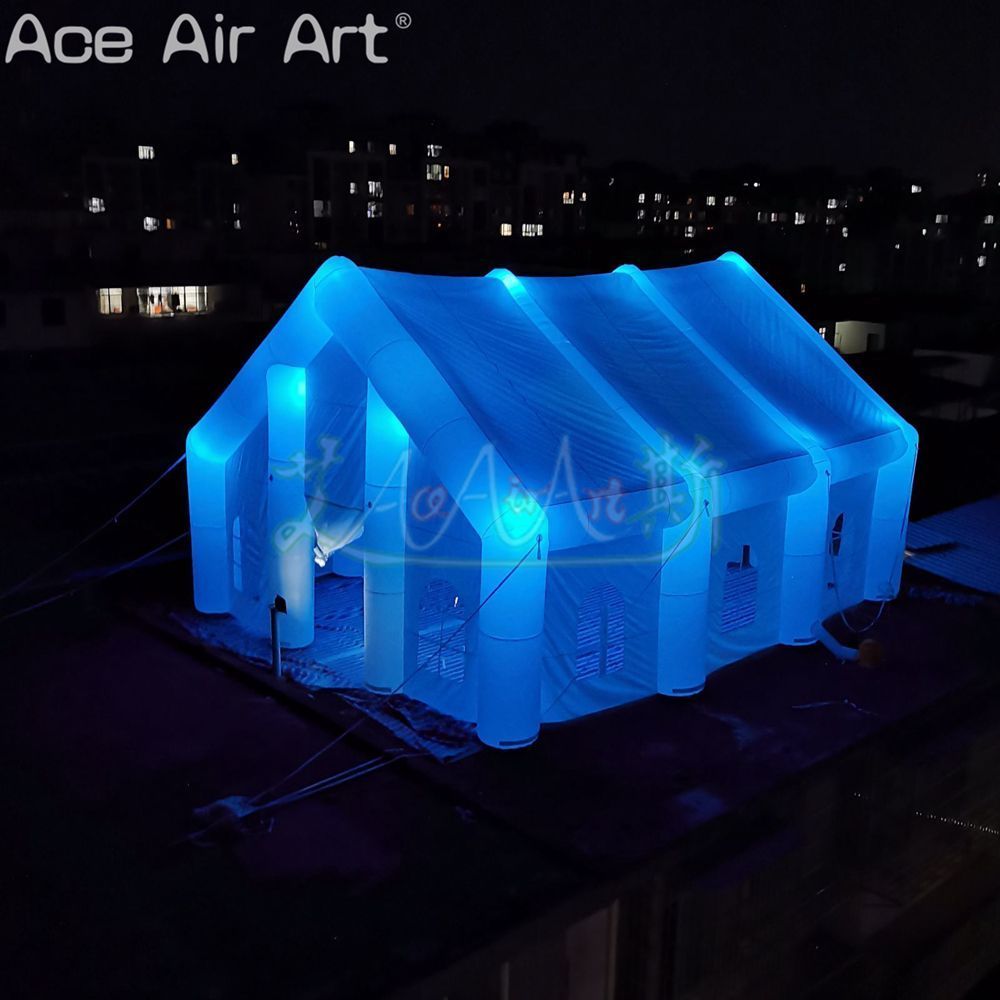 Wedding Church Inflatable Party Tent DJ Disco House with Colored Lights and Remote Controls for Holiday Celebration or Anniversary