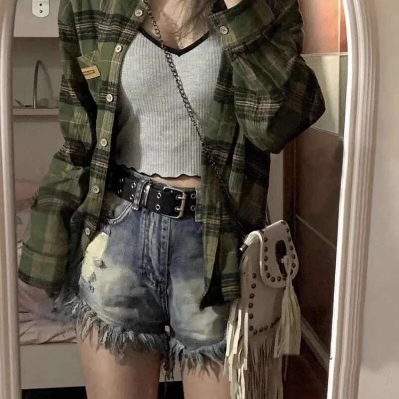 Streetwear Short Jean Pants Woman Wide With Waist Pocket Denim Shorts For Women Korean Style Cheap New In Luxury Flowy Elasticty