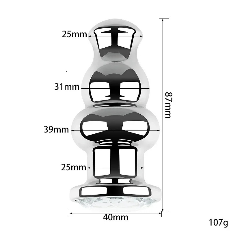 Anal Plug Sex Toys Crystal Heart Smooth Steel Annal Extreme Butt Buttplug for Woman Prostate Massager Stimulator Adult Toys Man 250617