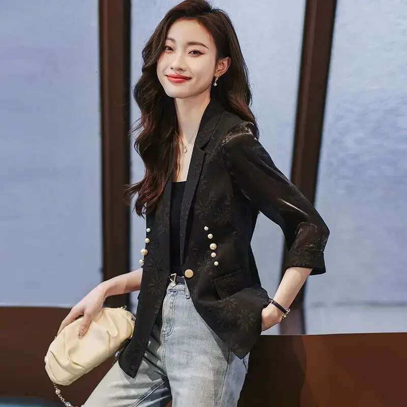 Crop Blazer Woman Splicing Outerwears Korean Style Jacket Trend 2025 Casual Bring Simple Cheap Stylish Short Coats for Women