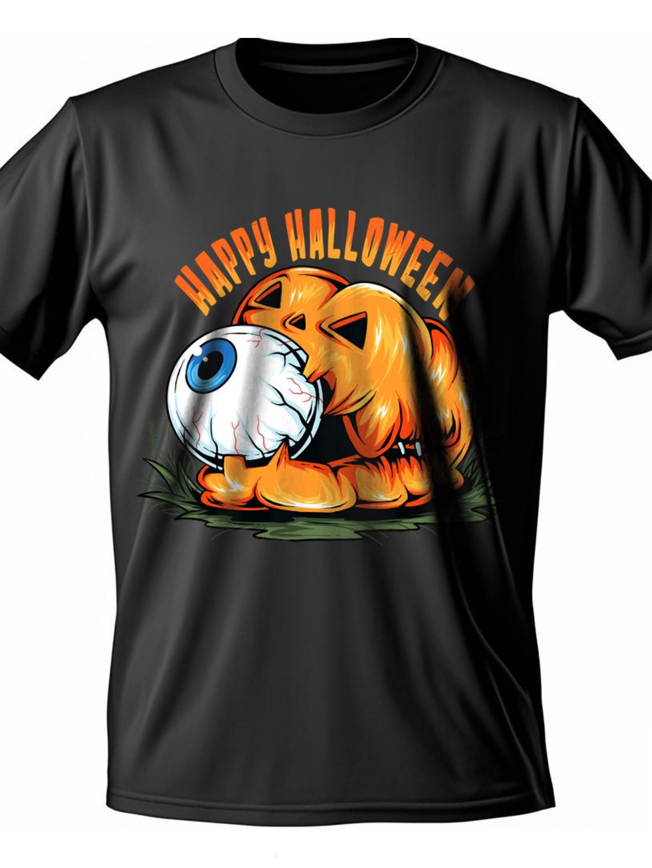 Dongdumaoyi White S-3Xl Black Adult Short Sleeve T Shirts Text Round Collar Men Cotton 180G Tiger Halloween 08d2