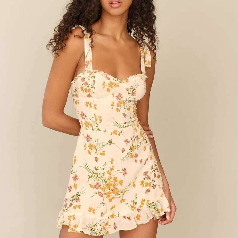 Tender Maxi Dress for Women Dresses NR212 Orange Tie Strap Slip Dress 2025 Summer French Style Womens Fashion