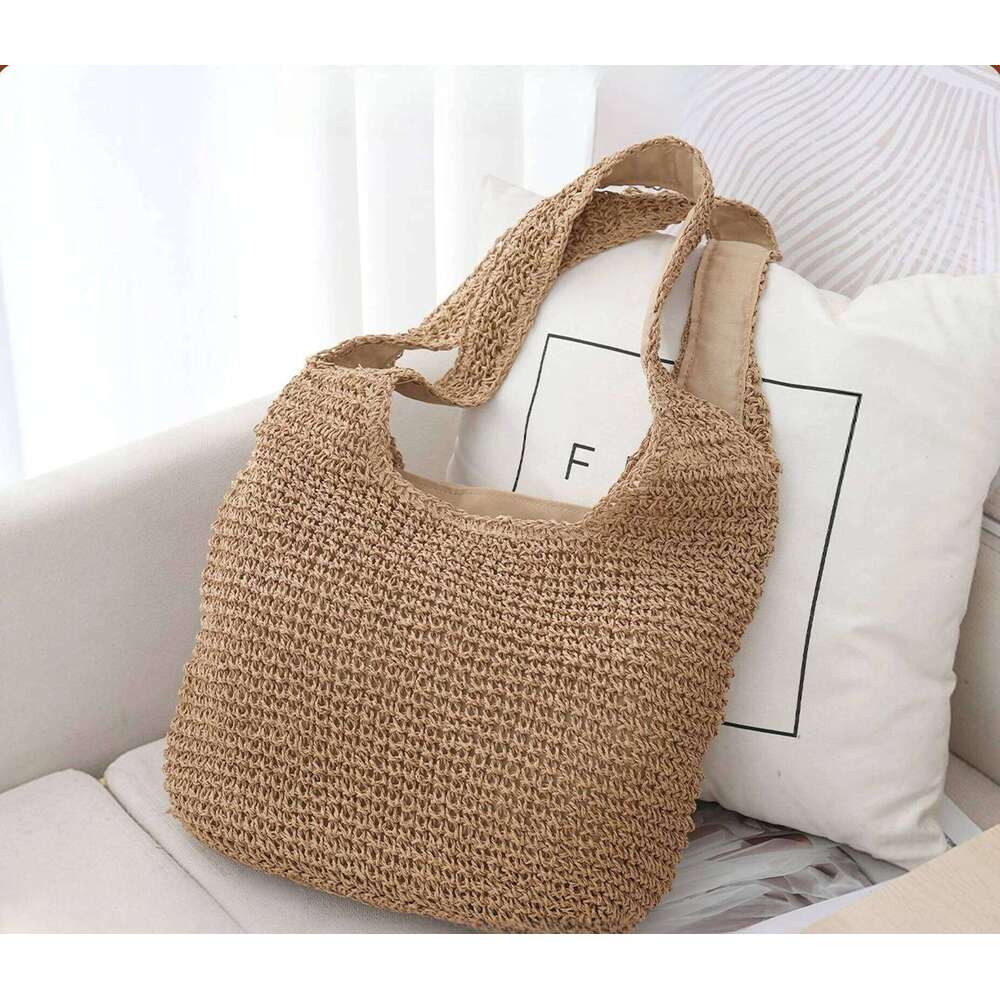 Fashion Rattan Women Shoulder Bags Woven Female Handbags Handmade Summer Beach Large Totes Bag Bohemia Casual Tote