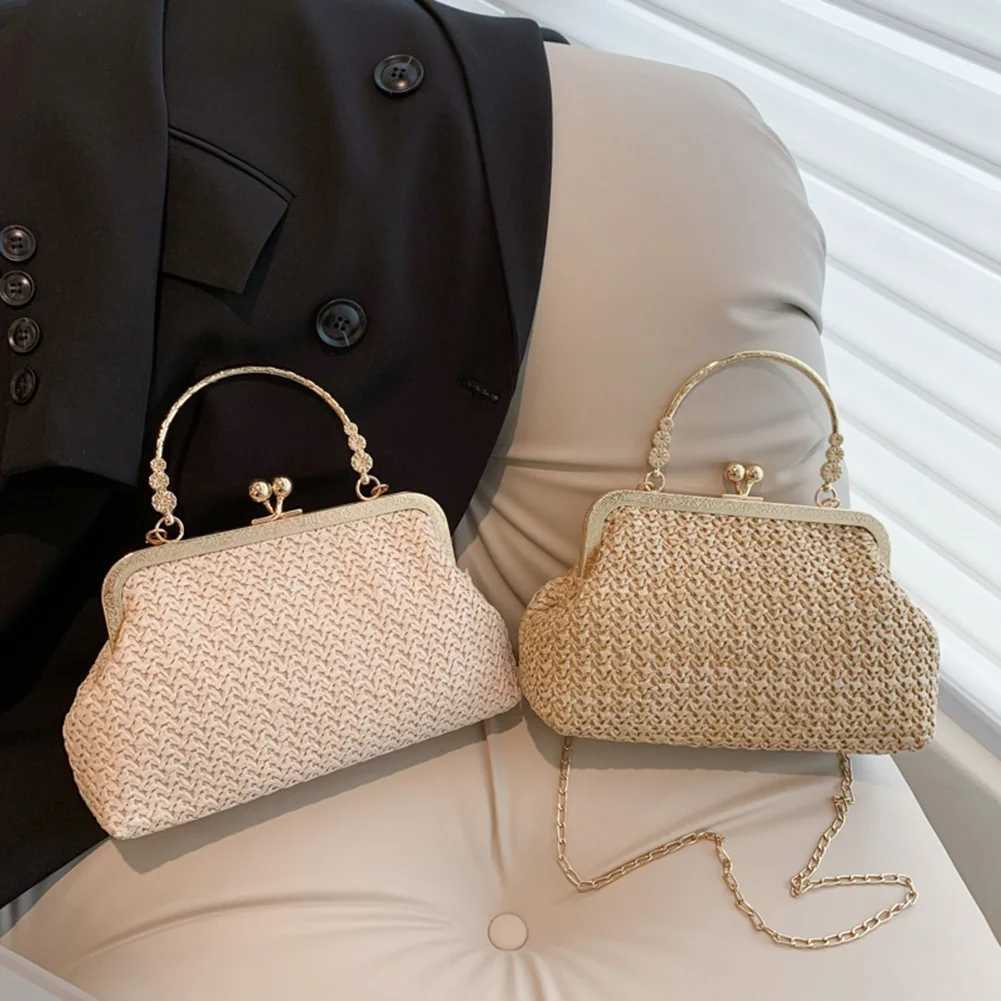 Chain Women Evening Bag Clip Hand-Woven Handbags Fashion Casual Elegant Exquisite Handmade Temperament for Travel Street Photo Z250617