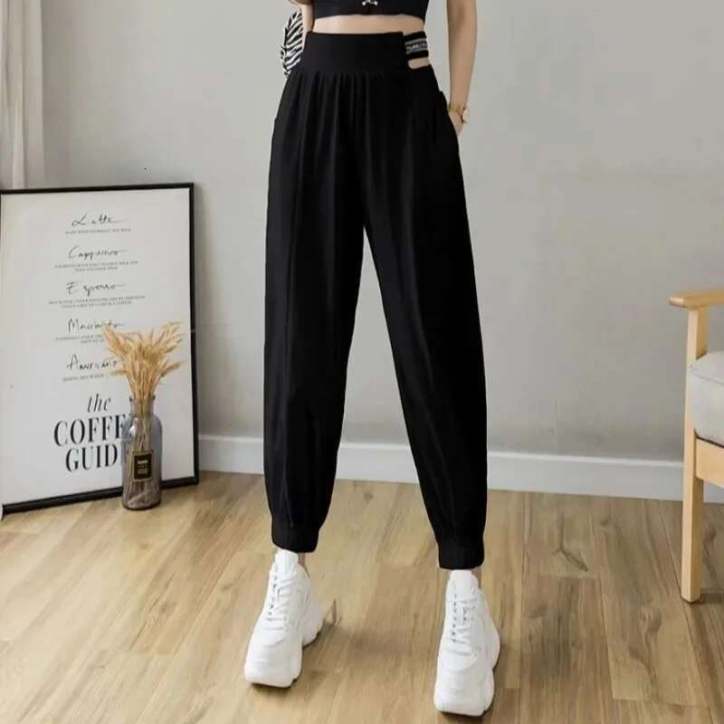 Womens Pants and Capris Elastic Waist Fitness Sweatpants Jogging White Sports Pencil Clothing Black Joggers Trousers for Woman