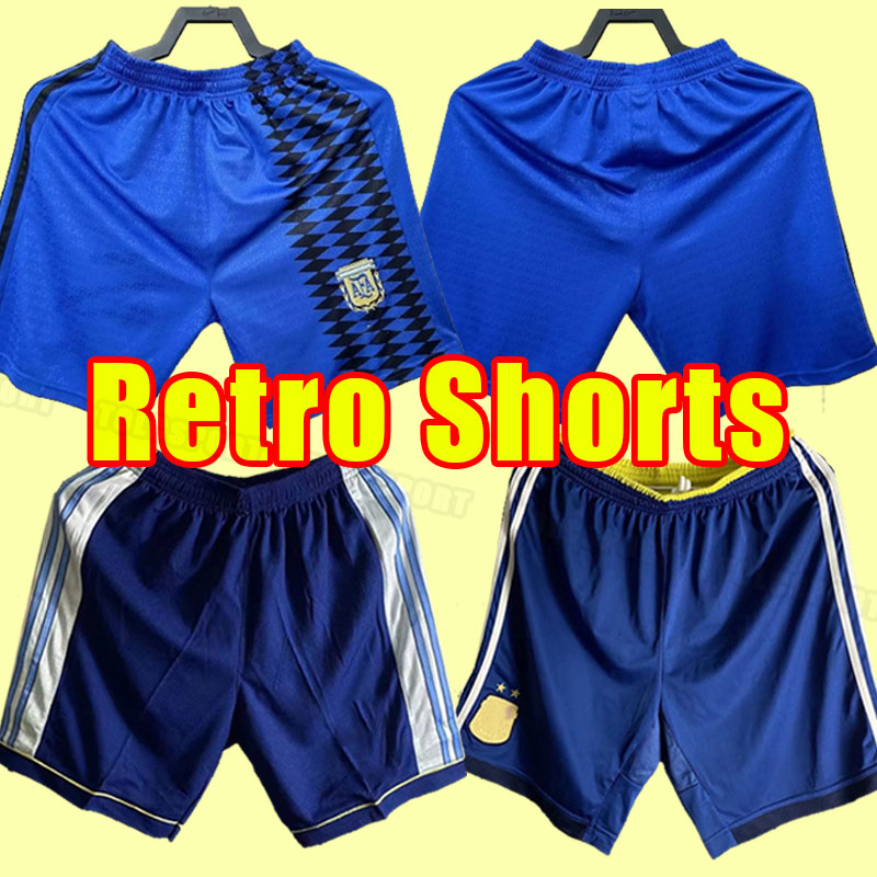 Retro Soccer shorts Maradona CANIGGIA Football pants Batistuta RIQUELME ORTEGA CRESPO Argentina simeone ZANETTI 1986 86 champion 1994 94
