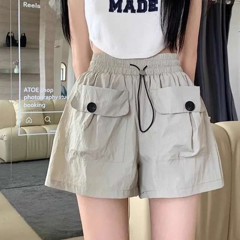 Korean Style Summer Baggy Shorts For Women Loose Short Pants Woman Wholesale Fashion Clothing 2025 Elasticty New In Cheap Luxury