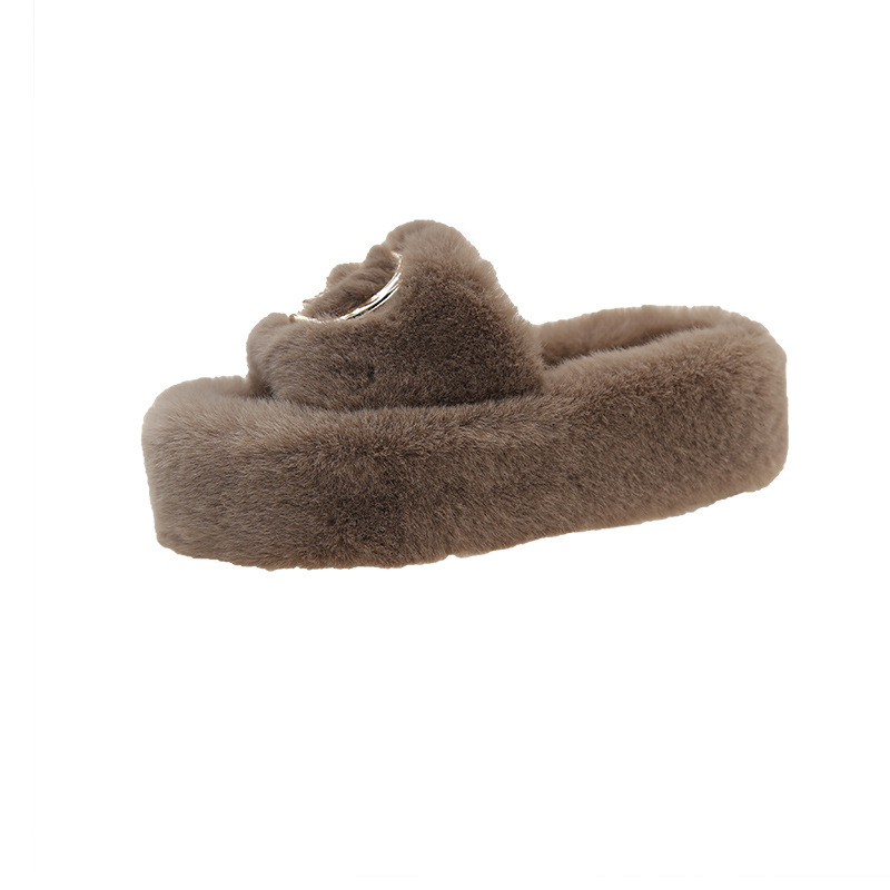 hot free shipping designer slippers for woman winter Indoor outdoor keep warm comfortable vintage Plush sandals dh1702150