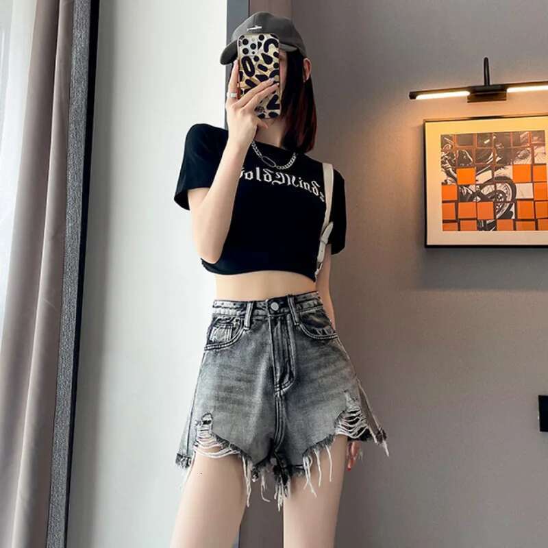 Denim Short Pants for Woman To Wear High Waist Womens Shorts Ripped Sexy Casual Elegant Aesthetic Korean Style Outfits XL Jeans