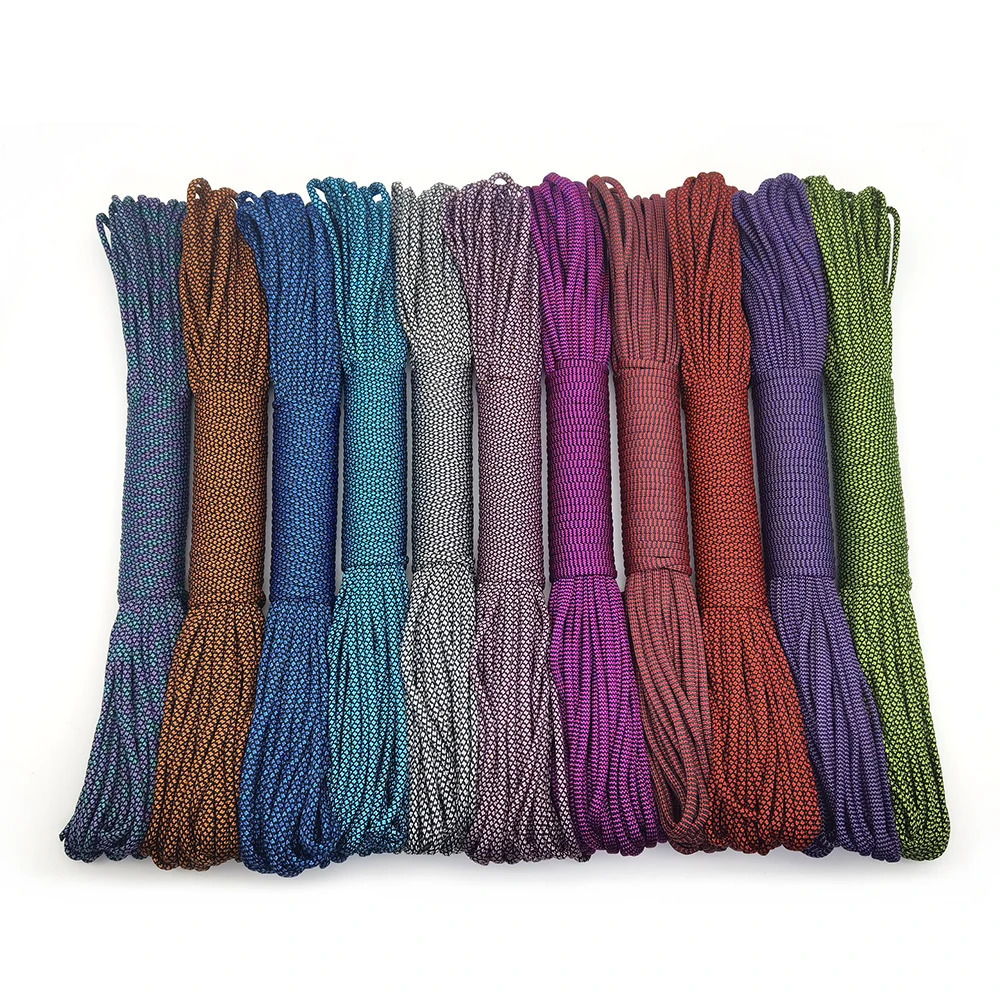 Paracord 550 Parachute Cord Lanyard Rope Mil Spec Type III 7Strand 100FT 31meters Climbing Camping survival equipment 250611