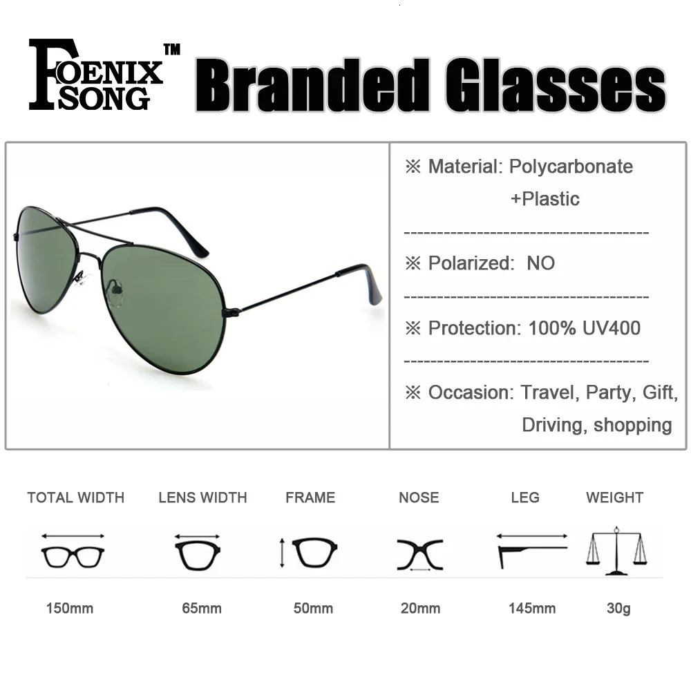 FOENIXSONG Fashion Pilot Sunglasses for Women Men Classic Eyewear Gradient Mirrored Blue Silver Gray Sun Glasses Sunglass 250616