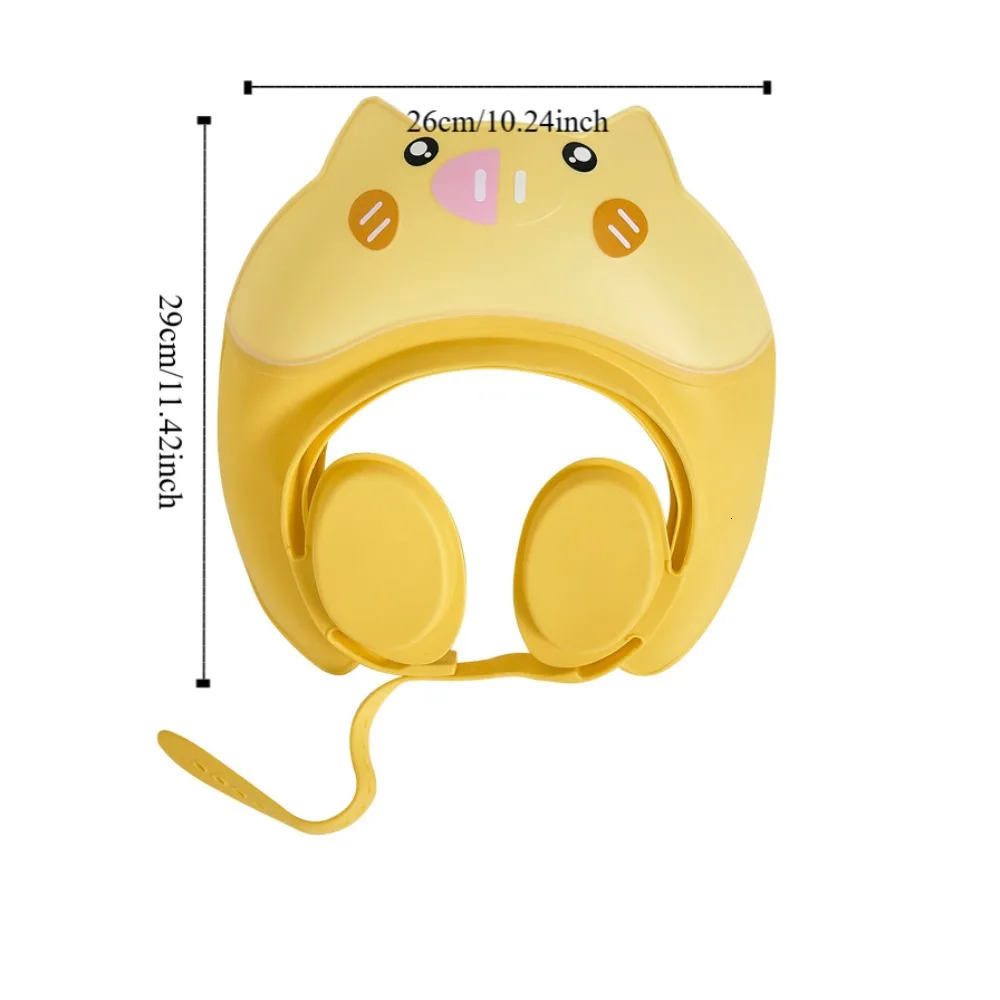 Cute Animal Shape Baby Shower Cap Adjustable Soft Baby Shampoo Cap Waterproof Eye Ear Protection Childrens Bath Cap For Kids 250617