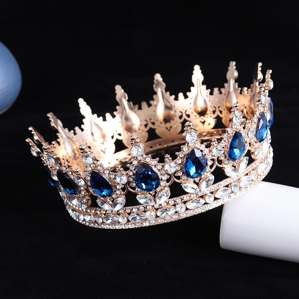 Bridal Crown Colorful Crystal Princess Tiara Elegant Wedding Jewelry Head Accessories Women Headpiece 250603