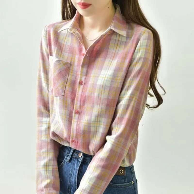Shirts Blouses For Women Cotton Full Long Sleeve Summer Woman Top Fine Elegant Offer Premium 2025 Novelties Luxury S M