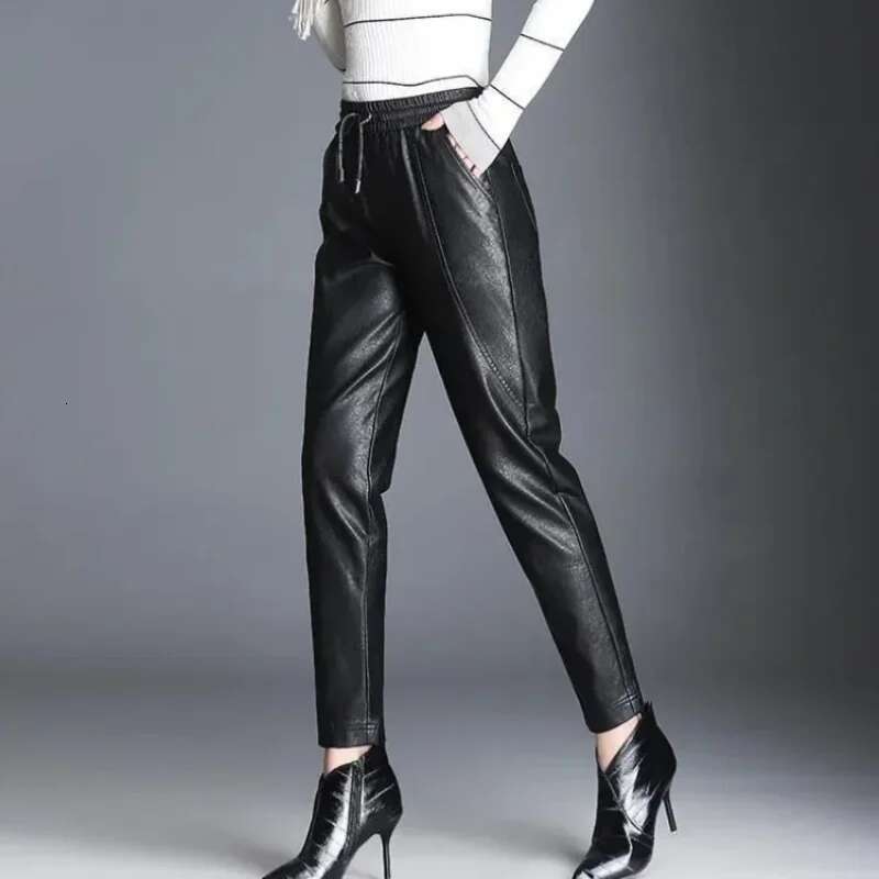 Elastic Waist Womens Pants Trends 2025 Female Trousers Pencil Original One Size Autumn Classic High Quality Casual Vintage G