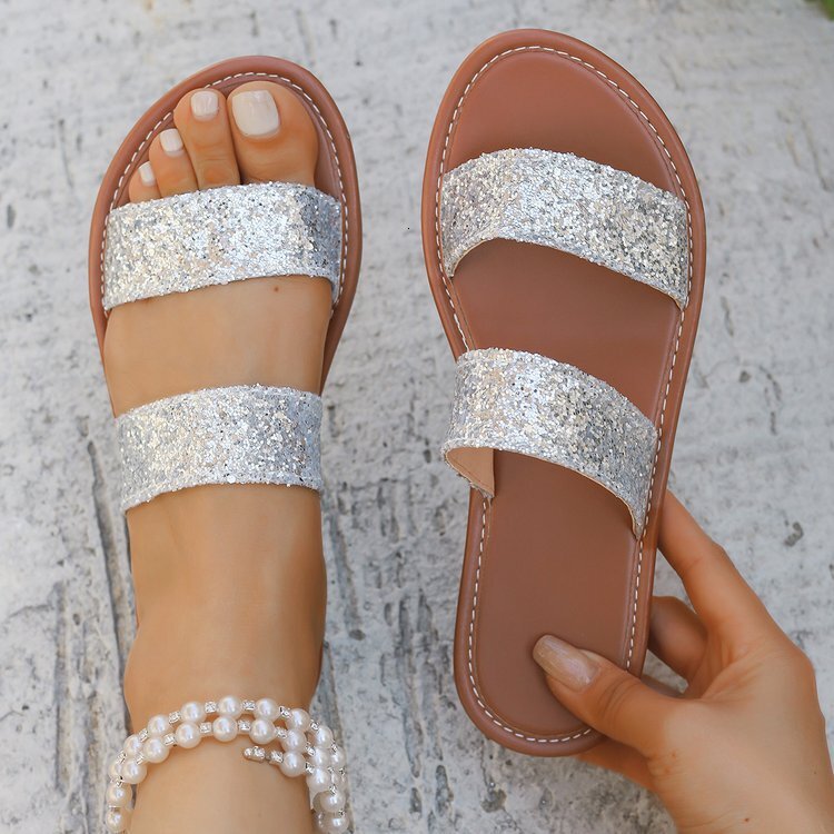 Women's cross-border plus size flat shoes summer new women's sandals designer sandals fashionable women's slippers