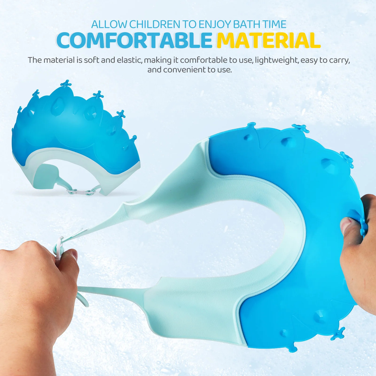 3pcs Waterproof Shampoo Cap Kids Hair Washing Shield Baby Shower Hat Toddler Bathing Visor Adjustable Ear Covers For Children 250617