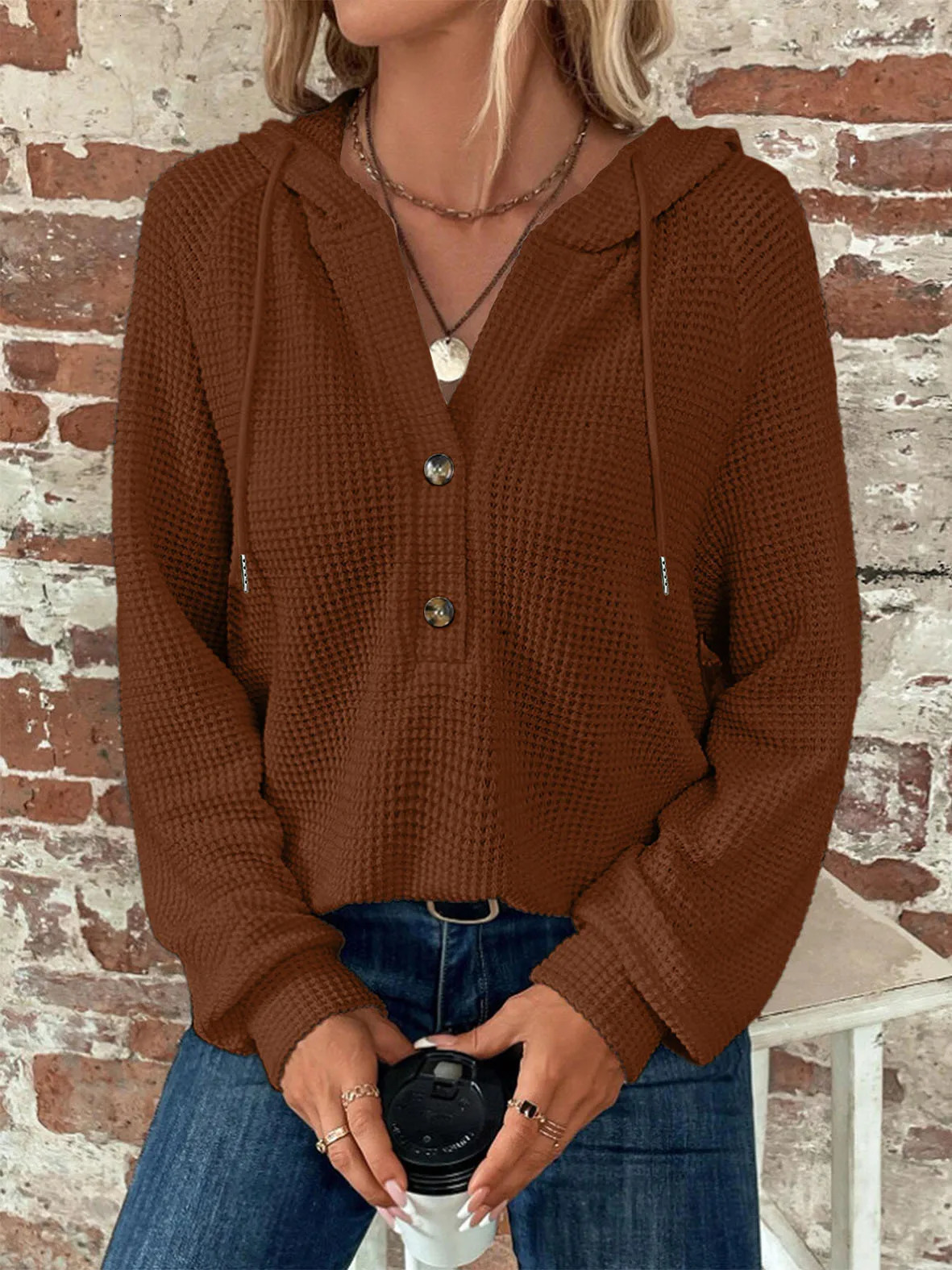 Women Oversized Hoodie Solid Color Zip Up Pullover Fall Winter Casual Streetwear Work Daily Wear Warm Fleece 250612