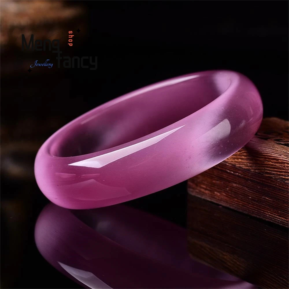 Natural Pink Cat Eye Rock Exquisite Fashion Bracelet Accessories Jewelry Customized Gift Girlfriend Amulets Face Width 8-25mm 250616
