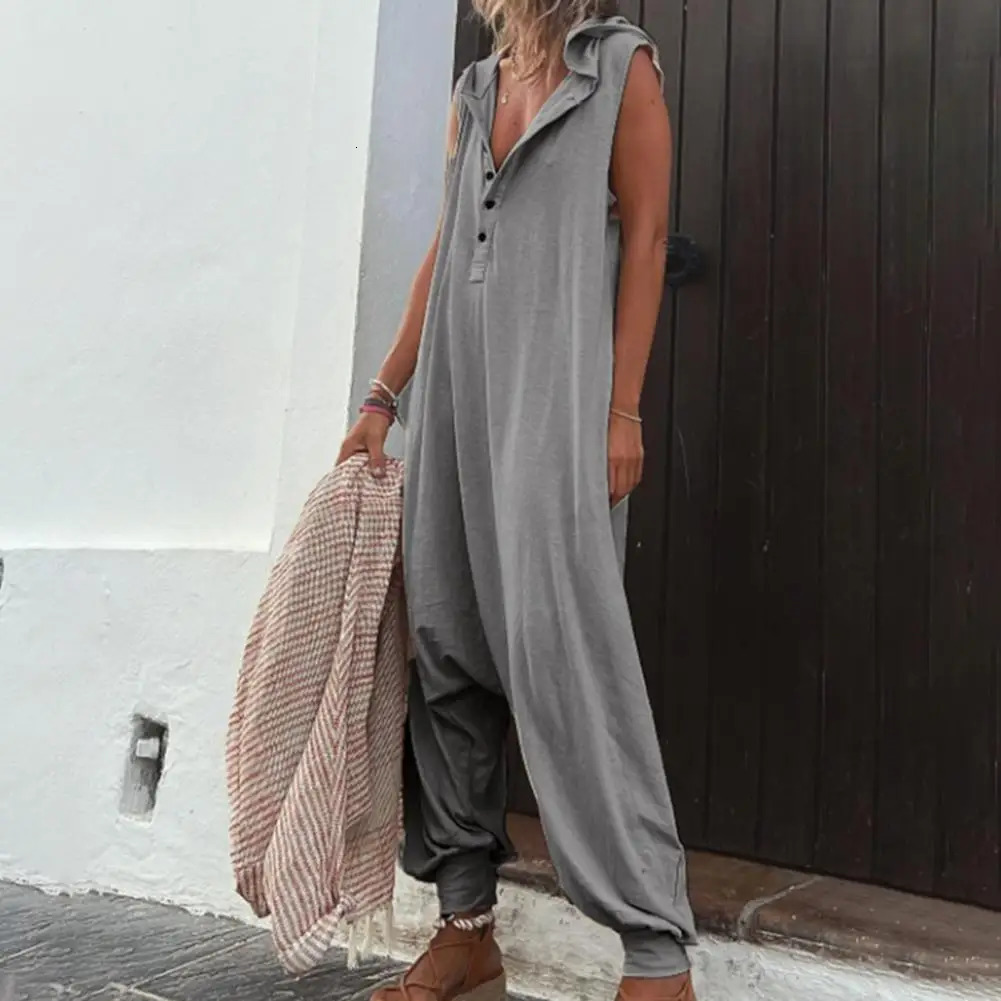 High Quality Spring Autumn Casual Womens Fashion Cotton Overalls Bohemian Stripe Casual Overalls 250616