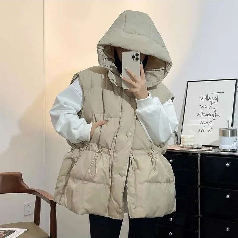 Quilted Solid Color Womens Vests Warm Insulated Autumn Clothes Fashion 2025 Lady Giletes Pretty Elegant New Outerwear Youthful